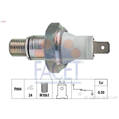 Afbeelding van FACET 7.0119 Oliedruksensor M10x1 1 Made in Italy OE Equivalent LAND ROVER: Discovery