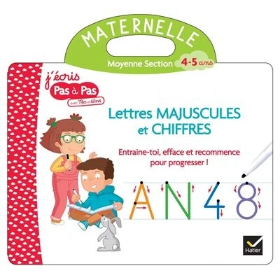 Image de Livre ardoise Téo et Nina MS Lettres majuscules chiffres