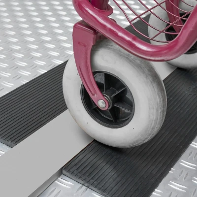 Afbeelding van Datona® Rubberen drempelhulp 8 mm 2 stuks Zwart