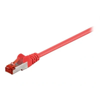 Image de goobay Cordon de raccordement RJ 45 (M) pour 1 m SFTP, PiMF CAT 6 moulé, sans crochet rouge