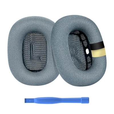 Afbeelding van Vervangende Oorkussens voor AirPods Max Hoofdtelefoon van MMOBIEL Premium Mesh Fabric Koptelefoon met Siliconen Laag Noise Isolation Earpads Blauw
