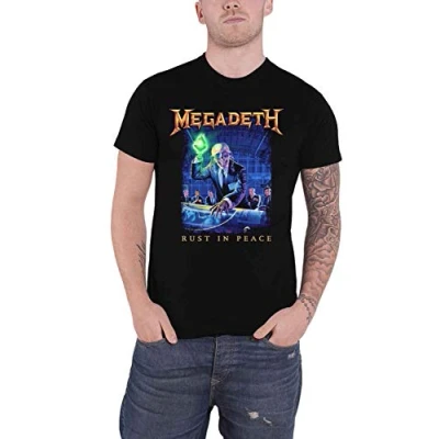 Afbeelding van Megadeth Rust In Peace Tracklist Heren T shirt L Zwart
