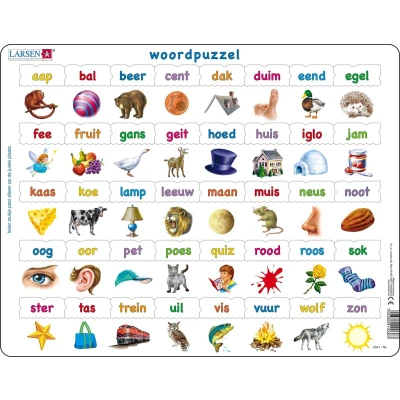 Afbeelding van Larsen Legpuzzel Maxi Woordpuzzel 40 Stukjes