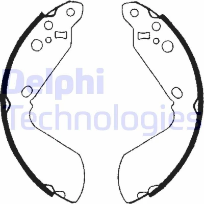 Afbeelding van DELPHI LS1651 Remschoenen 254 46 SUZUKI: Vitara I Off Road Cabrio