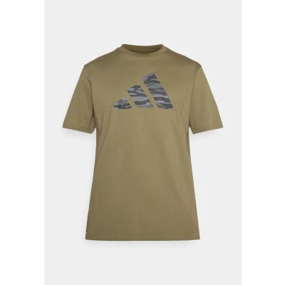 Afbeelding van adidas Sportswear Codes Graphic Tshirt print, Heren, Maat: Small, Olive strata