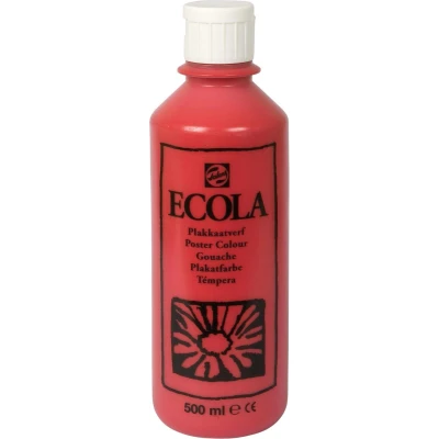 Afbeelding van Talens Ecola plakkaatverf flacon van 500 ml, karmijn