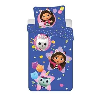Afbeelding van Dekbedovertrek Pandy &amp; Mercat Eenpersoons 140 x 200 + 63 cm Polyester