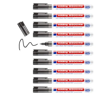 Afbeelding van Cd marker edding 8500 rond 1.0mm zwart