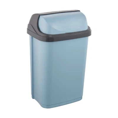 Afbeelding van keeeper Afvalemmer met draaibaar deksel, 10 l, 25,5 x 19 39 cm, Rasmus, groen (Nordic Green)