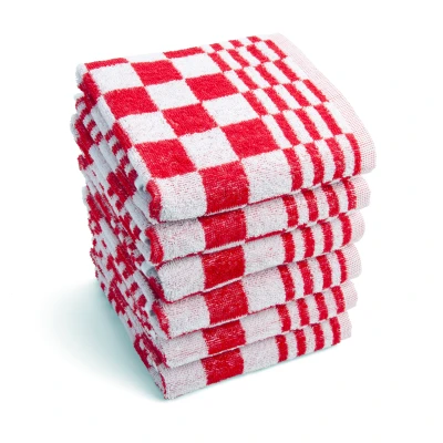 Afbeelding van Byrklund Keukendoek Clean &amp; Fresh Rood 6 stuks