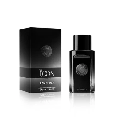 Afbeelding van Antonio Banderas The Icon, eau de parfum voor heren langdurig mannelijk, elegant, modieus en sexy houtachtige, amber sandelnoten ideaal speciale evenementen 50 ml