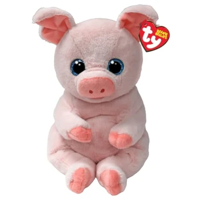 Image de Animal en peluche Ty Beaniee Bellies Medium Peneloppe le cochon 30 cm Rose