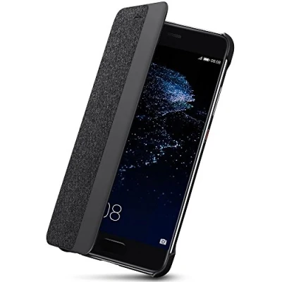 Image de Etui folio gris foncé et noir Huawei pour P10