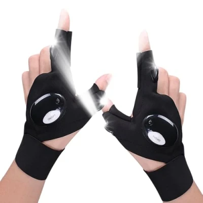 Afbeelding van Riisoyu Cadeaus voor mannen, led visaccessoires, vishandschoenen, handschoenen met licht, adventskalender vulling ledlicht, gadgets kalender