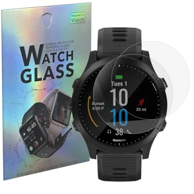 Afbeelding van Phonillico® Displaybeschermfolie van gehard glas voor Garmin Forerunner 945 [2 stuks]