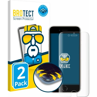 Afbeelding van BROTECT Volledig bedekkende screen protector (2 Stuk, Apple iPhone SE), Smartphone beschermfolie, Transparant