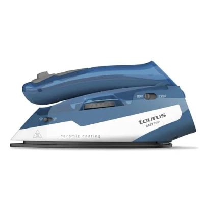 Afbeelding van Taurus EasyTrip Droog &amp; stoomstrijkijzer Keramische zoolplaat 1000 W Blauw, Wit