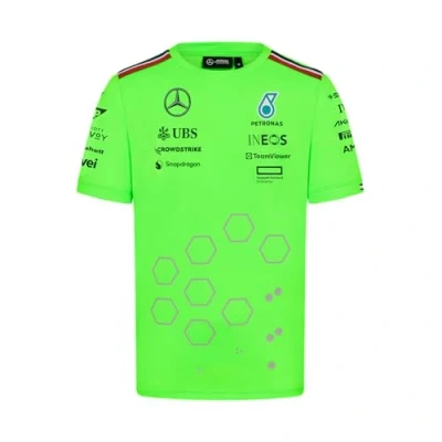 Afbeelding van Mercedes Teamline Shirt Groen 2024 XXL Lewis Hamilton George Russel Formule 1