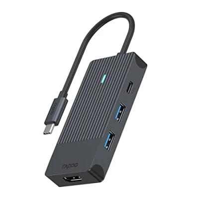 Afbeelding van Rapoo USB C Multiport Adapter, 4 in 1