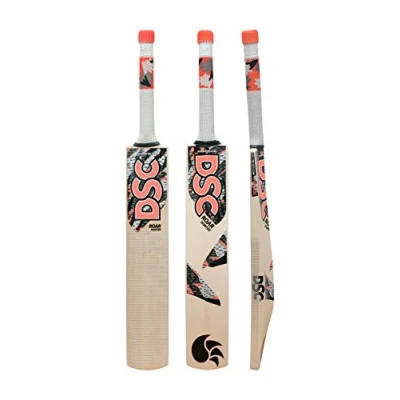 Afbeelding van DSC Brul Jager Tennis Cricket Bat (Beige, Maat: 2) Materiaal: Kasjmierwilg Dikke Randen Gebogen Lemmet voor Jongens Lichtgewicht Leeftijdsgroep: 6 7 jaar