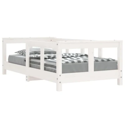 Afbeelding van Kinderbedframe 70X140 cm Massief Grenenhout Wit 70 x 140 /