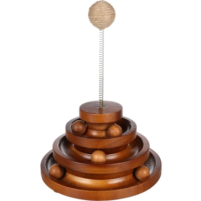 Afbeelding van Flamingo Cattivo Speelgoed Katten Ps Ballenbaan Hout Dia. 21,5cm 1st 138798