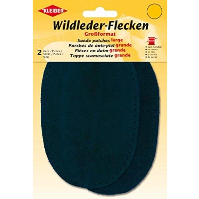 Image de Kleiber Grands écussons à coudre en daim pour pantalon/bras Bleu marine