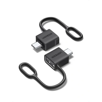 Afbeelding van UGREEN Adapter USB C naar A 3.2 10 Gbps OTG 2 stuks type stekker bus met anti verlies hoes compatibel iPhone 16 15 Plus Pro Max MacBook Air iMac iPad Galaxy Tab S9 S24