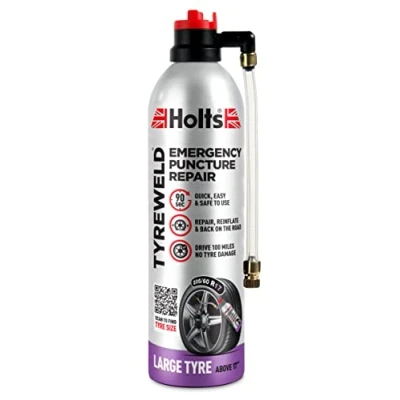 Afbeelding van Holts Tyreweld 500 ml pechstopverf, noodbandenreparatieschuim, bandenreparatieset om je weer op de weg te krijgen, snel plat bandenschuim en