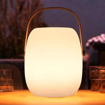 Afbeelding van ZWOOS Draadloze led tafellamp, draagbare tafellamp met RGB kleurverandering, oplaadbaar, kaarsmodus, IP54 waterdicht, afstandsbediening