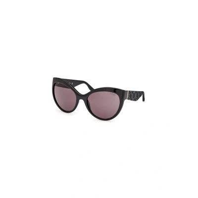 Afbeelding van Guess Iniettato Zonnebril, Dames, Maat: One Size, Glossy black smoke gray