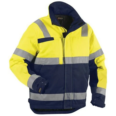 Image de Veste hiver haute visibilité jaune fluorescent/marine, résistant