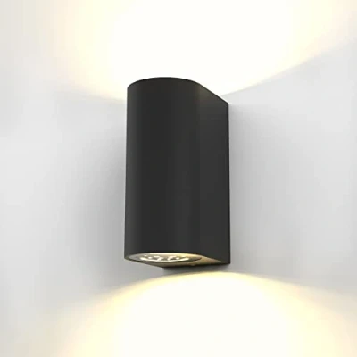 Afbeelding van B.K.Licht Wandlamp binnen en buiten up down light metaal zwart IP44 incl. GU10 lichtbronnen