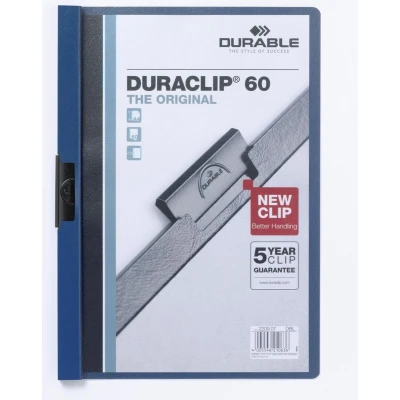 Afbeelding van Klemmap Durable Duraclip A4 6mm 60 vellen donkerblauw