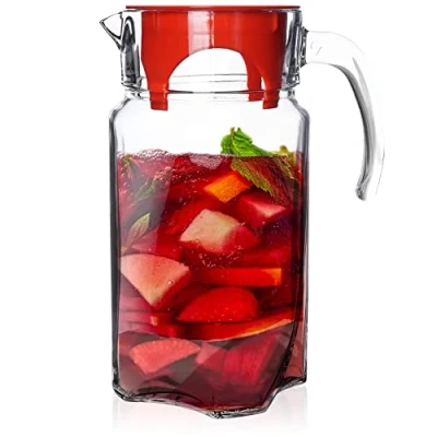 Afbeelding van Karaf Glas met Deksel 1,75 l Kan Waterkaraf voor Fruitwater Waterkan Drinkkan