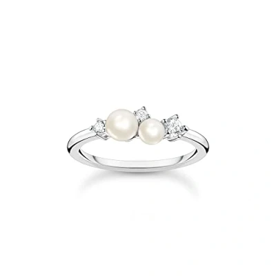 Afbeelding van Thomas Sabo Dames Damesring 925 Zilver Parel 14 32020615