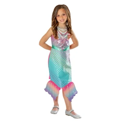 Afbeelding van Barbie Kinder Verkleedjurkje Colour Change Mermaid Maat 110 116