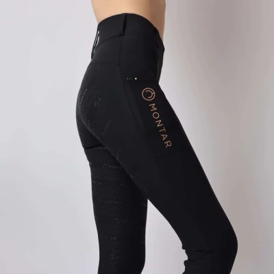 Afbeelding van Montar Rijlegging Rosegold Logo Junior Zwart 152 Agradi.be