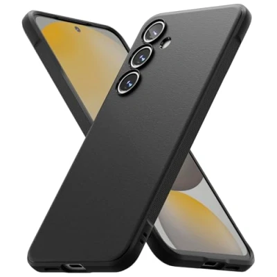 Afbeelding van Ringke Onyx Hoesje compatibel met Samsung Galaxy S24 FE, stevige grip, antislip, anti vingerafdruk, krasbestendig, TPU, robuust, schokbestendig, zwart
