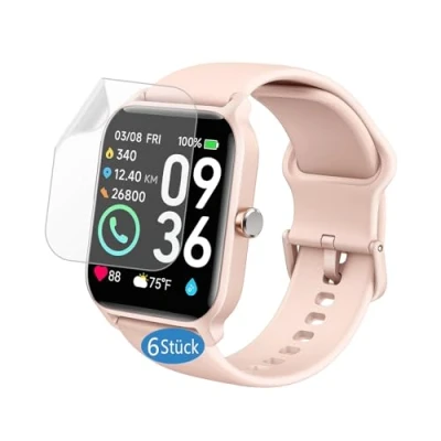 Afbeelding van Frgnie 6 stuks displaybeschermfolie compatibel met Gydom IDW19 / IDW13 IDW15 smartwatches gemaakt van flexibel TPU,