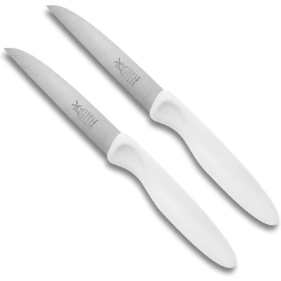 Afbeelding van Robert Herder Klassiker 1972 Aardappelmes 8.5 cm Roestvrijstaal met Wit Kunststof Anti Slip 2 Stuks