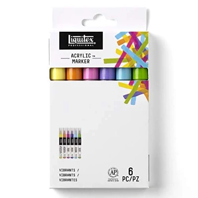 Image de Paint Markers pointe fine set de 6 couleurs