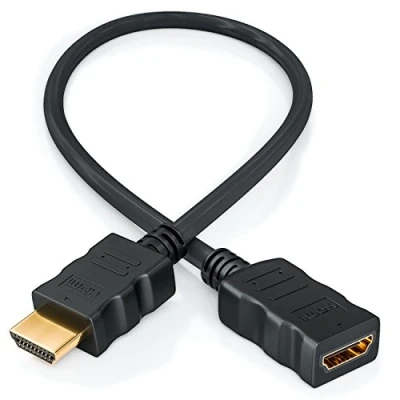 Afbeelding van deleyCON 0,5 m verlengkabel, compatibel met HDMI 2.0a/b/1.4a, UHD 4K HDR 3D 1080p 2160p ARC, hoge snelheid Ethernet