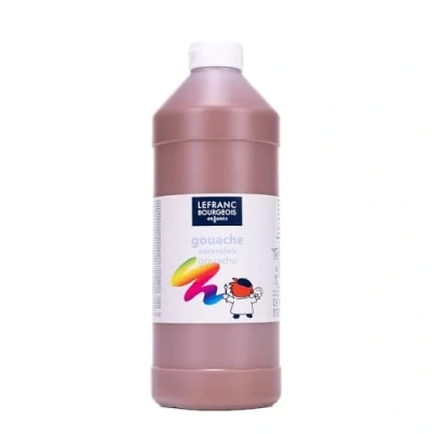 Afbeelding van Lefranc Bourgeois Essentiel vloeibare gouache voor kinderen 1L fles Bruin