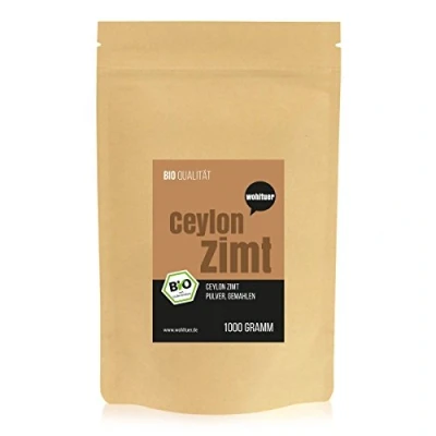 Afbeelding van Wohltuer Biologische Ceylon kaneel gemalen poeder in economische bewaarverpakking 100% puur natuurlijk product (1000 g)