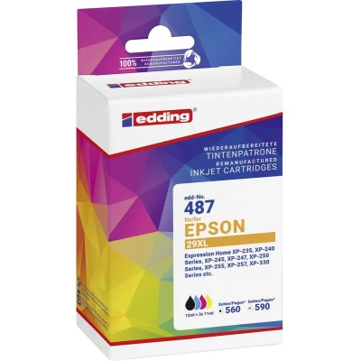 Afbeelding van Edding Inktcartridge vervangt Epson T29XL Multipack 4 Compatibel Zwart, Cyaan, Magenta, Geel EDD 487 18 01