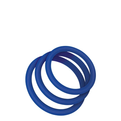 Afbeelding van Siliconen Cockring Set Zolo Blauw