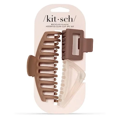 Afbeelding van Kitsch grote bijpassende haarspelden voor vrouwen en tieners, medium open vorm dik haar, kleine haarclip clip, haaraccessoires, 3 stuks