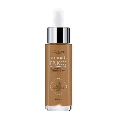Image de L&#039;Oréal Paris True Match Nude Sérum Teinté Repulpant Foundation avec d&#039;acide hyaluronique 6 7 Tan 30ML Vegan