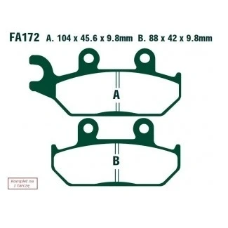 Afbeelding van EBC Brakes FA172R Remblokkenset